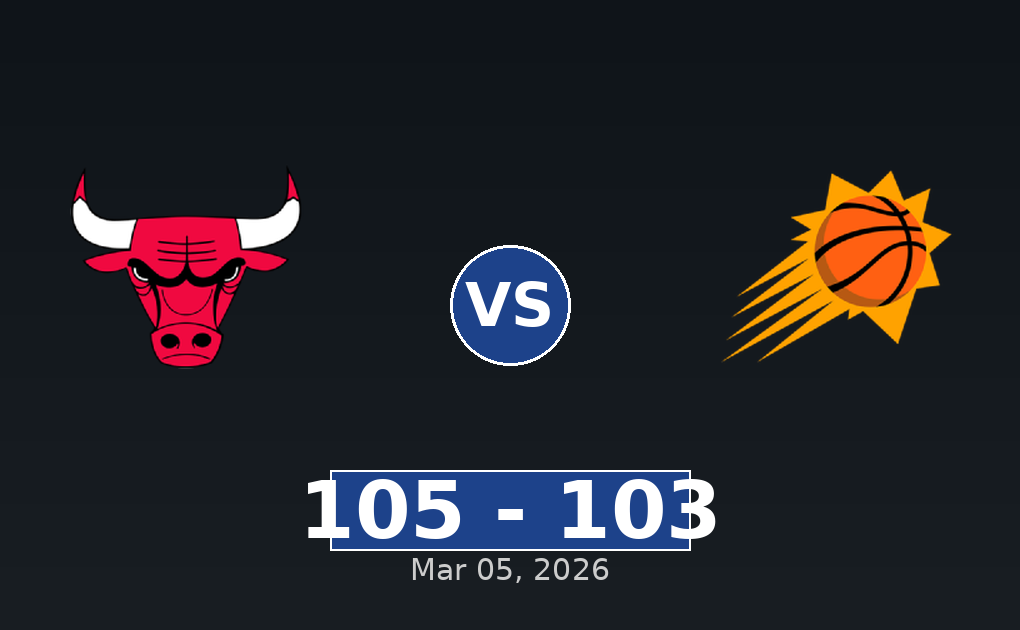 Chicago Bulls vs Phoenix Suns Match Player Stats
