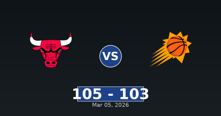 Chicago Bulls vs Phoenix Suns Match Player Stats