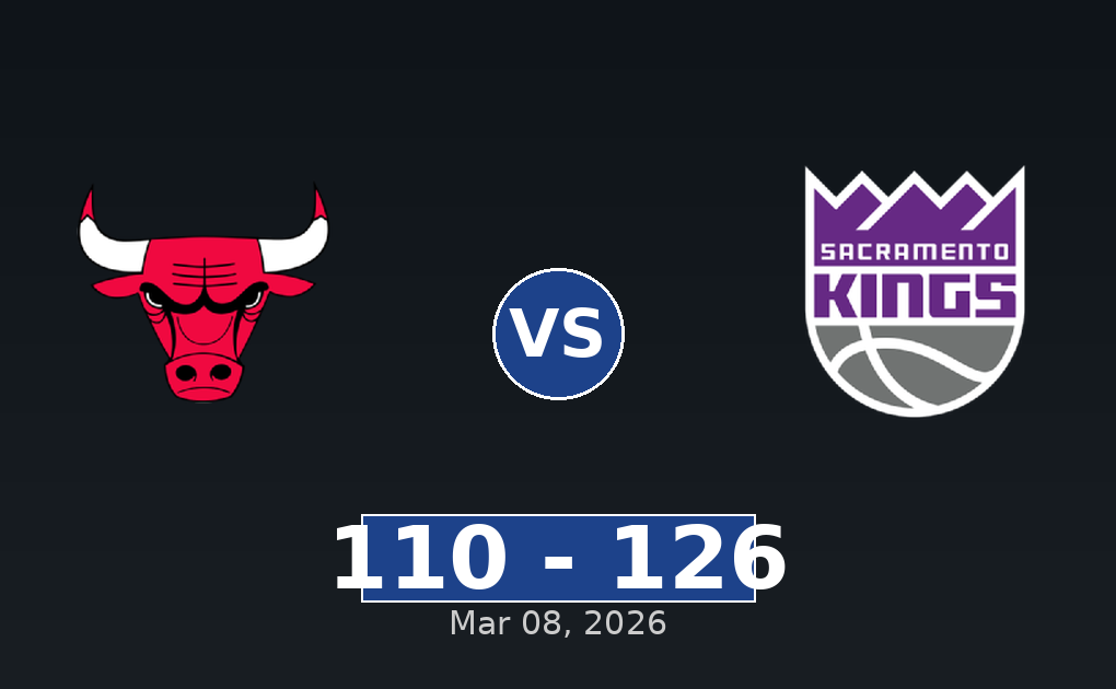 Chicago Bulls vs Sacramento Kings Match Player Stats