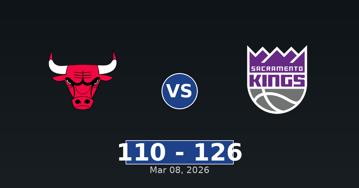 Chicago Bulls vs Sacramento Kings Match Player Stats