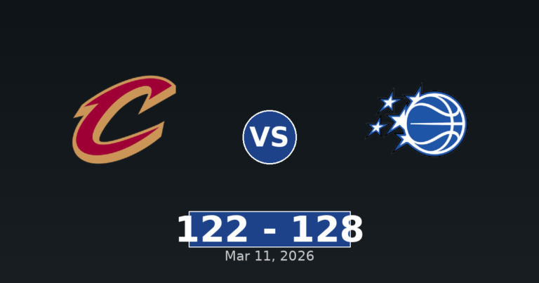 Cleveland Cavaliers vs Orlando Magic Match Player Stats