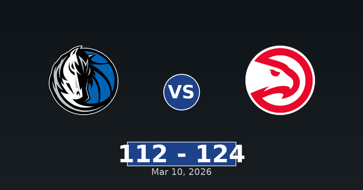 Dallas Mavericks vs Atlanta Hawks Match Player Stats