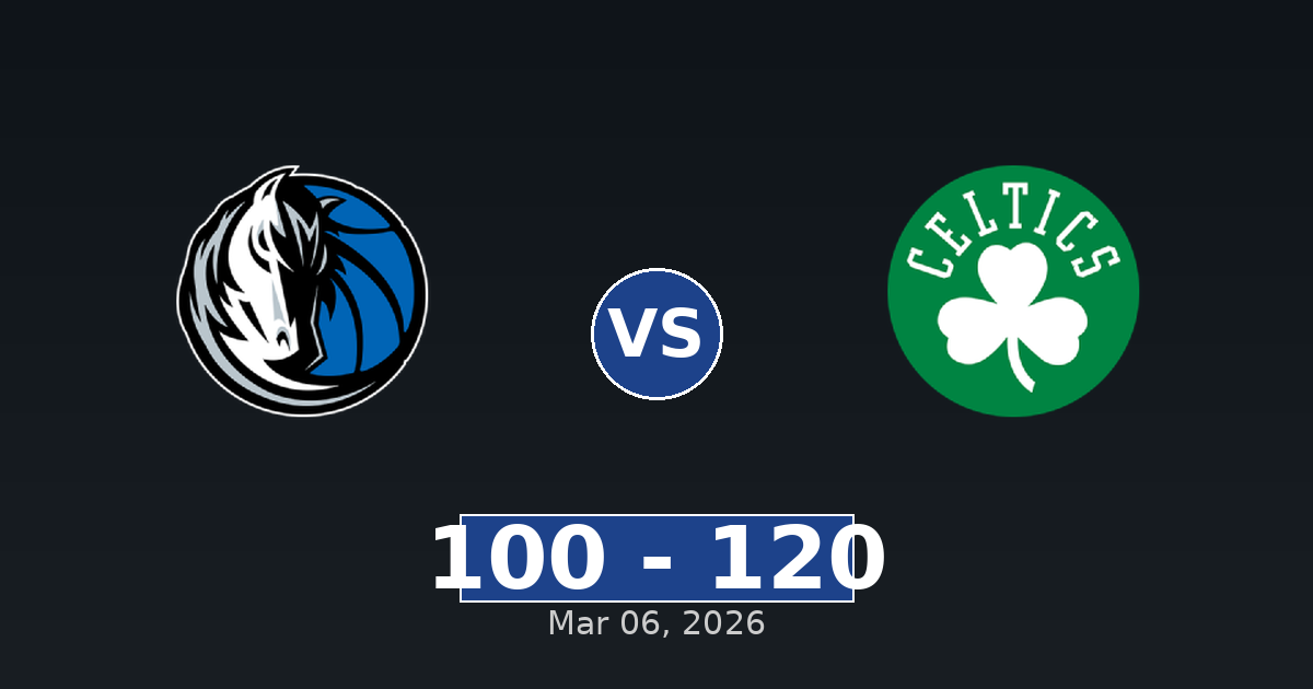 Dallas Mavericks vs Boston Celtics Match Player Stats