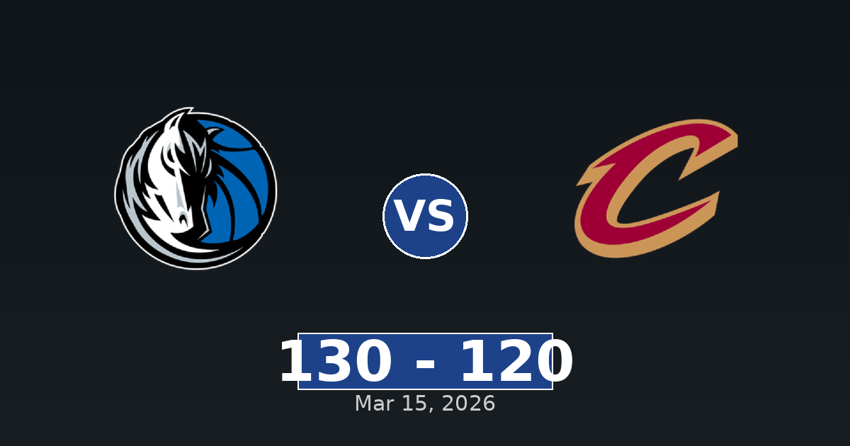 Dallas Mavericks vs Cleveland Cavaliers Match Player Stats