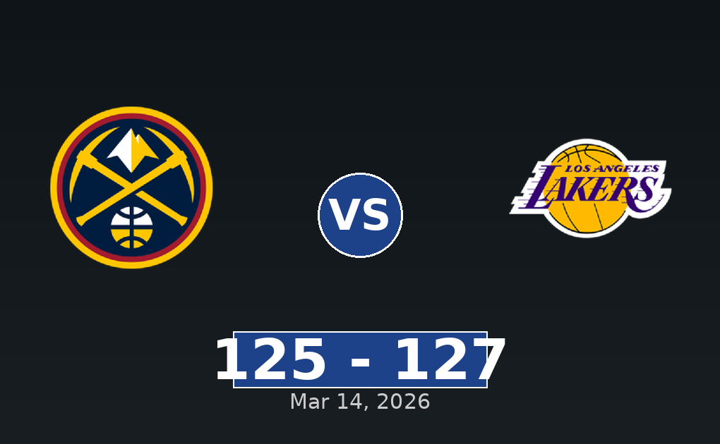 Denver Nuggets vs Los Angeles Lakers Match Player Stats