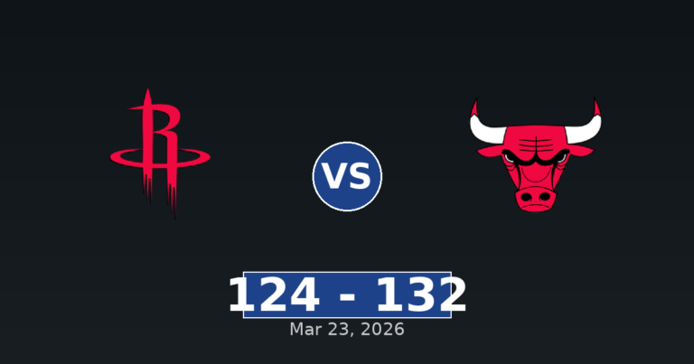 Houston Rockets vs Chicago Bulls Match Player Stats