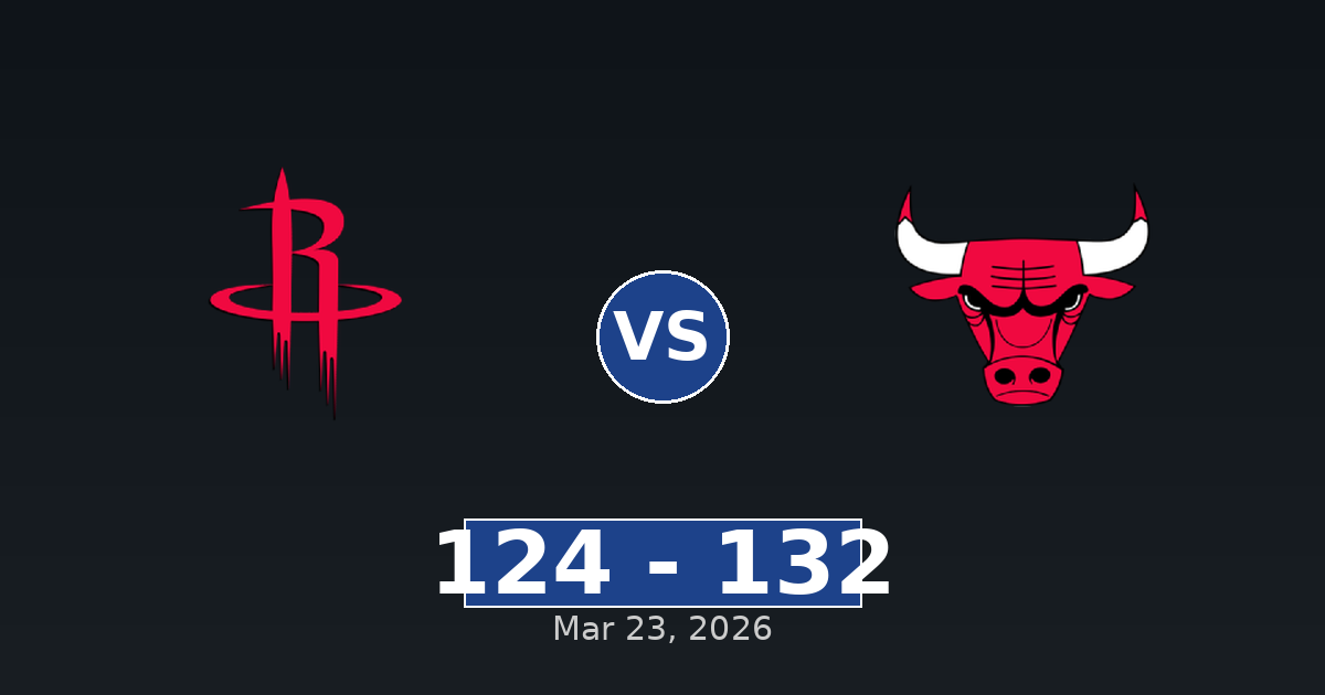 Houston Rockets vs Chicago Bulls Match Player Stats
