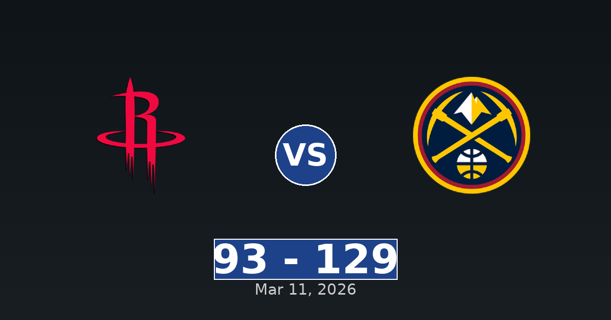 Houston Rockets vs Denver Nuggets Match Player Stats