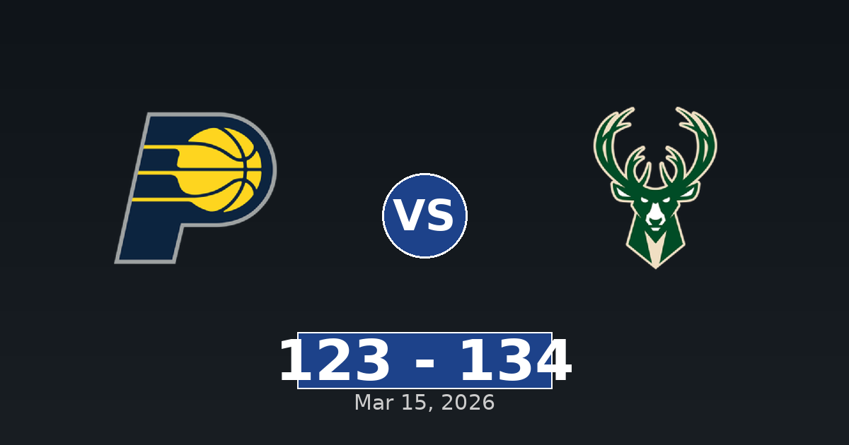 Indiana Pacers vs Milwaukee Bucks Match Player Stats