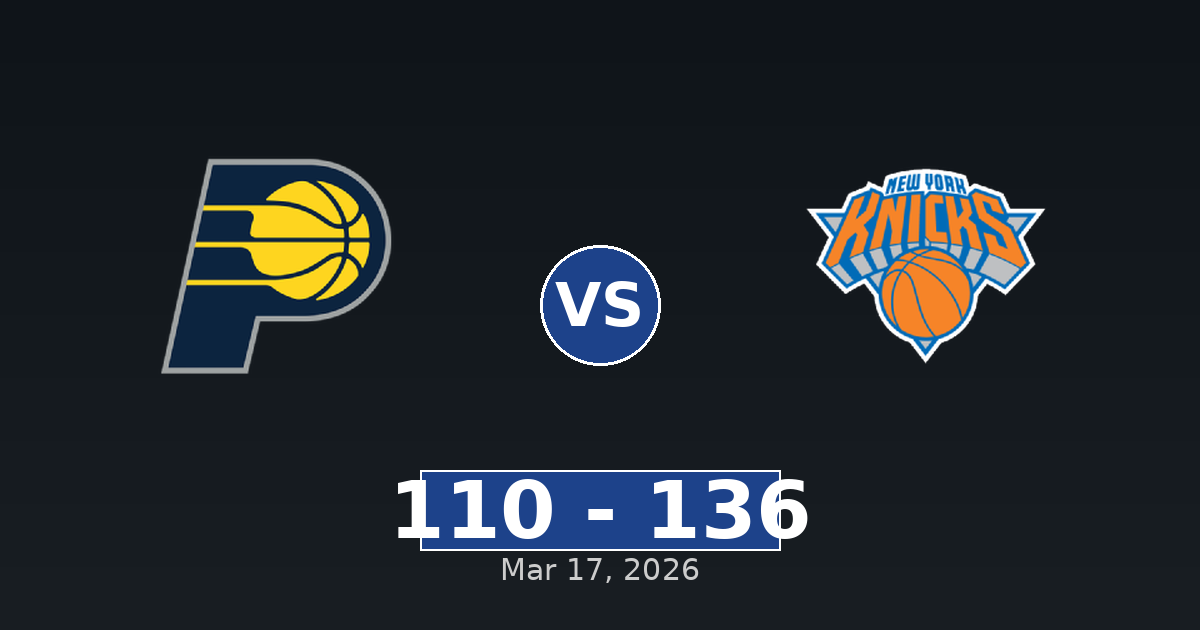 Indiana Pacers vs New York Knicks Match Player Stats