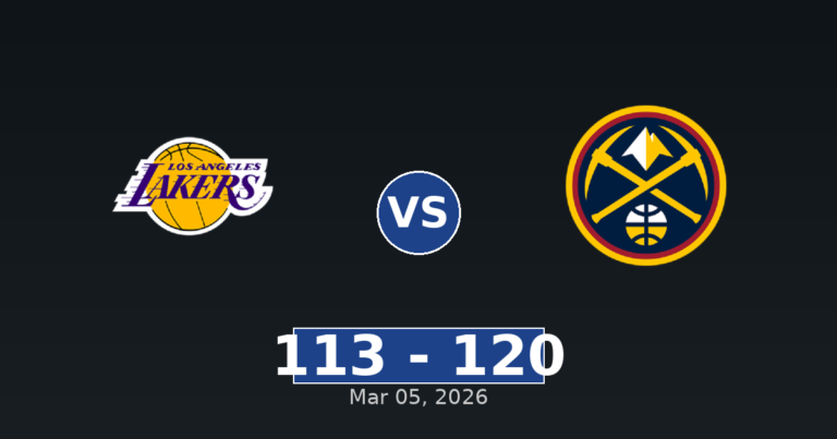 Los Angeles Lakers vs Denver Nuggets Match Player Stats