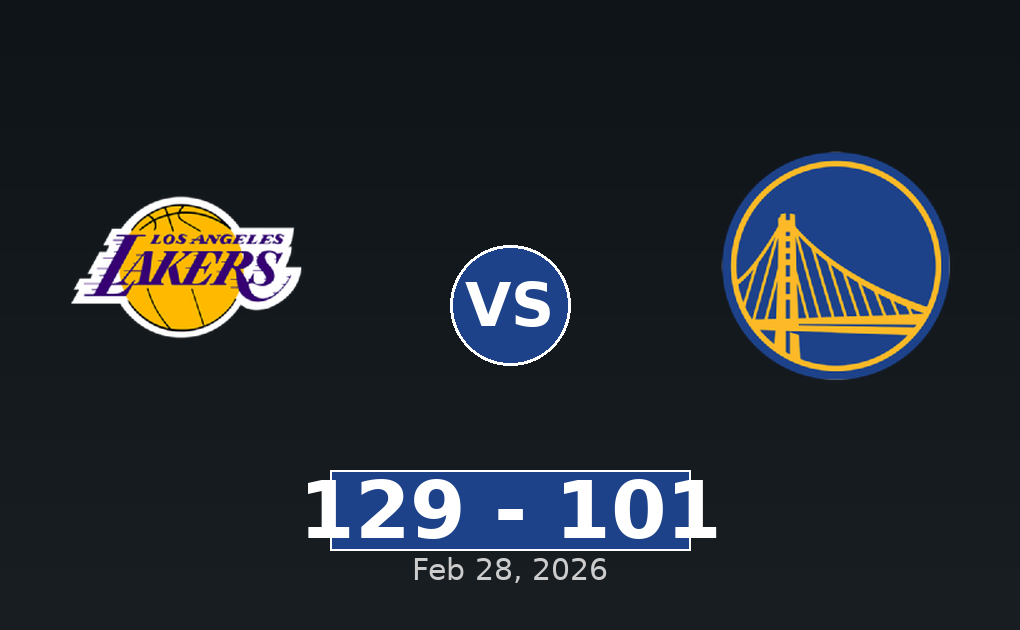 Los Angeles Lakers vs Golden State Warriors Match Player Stats