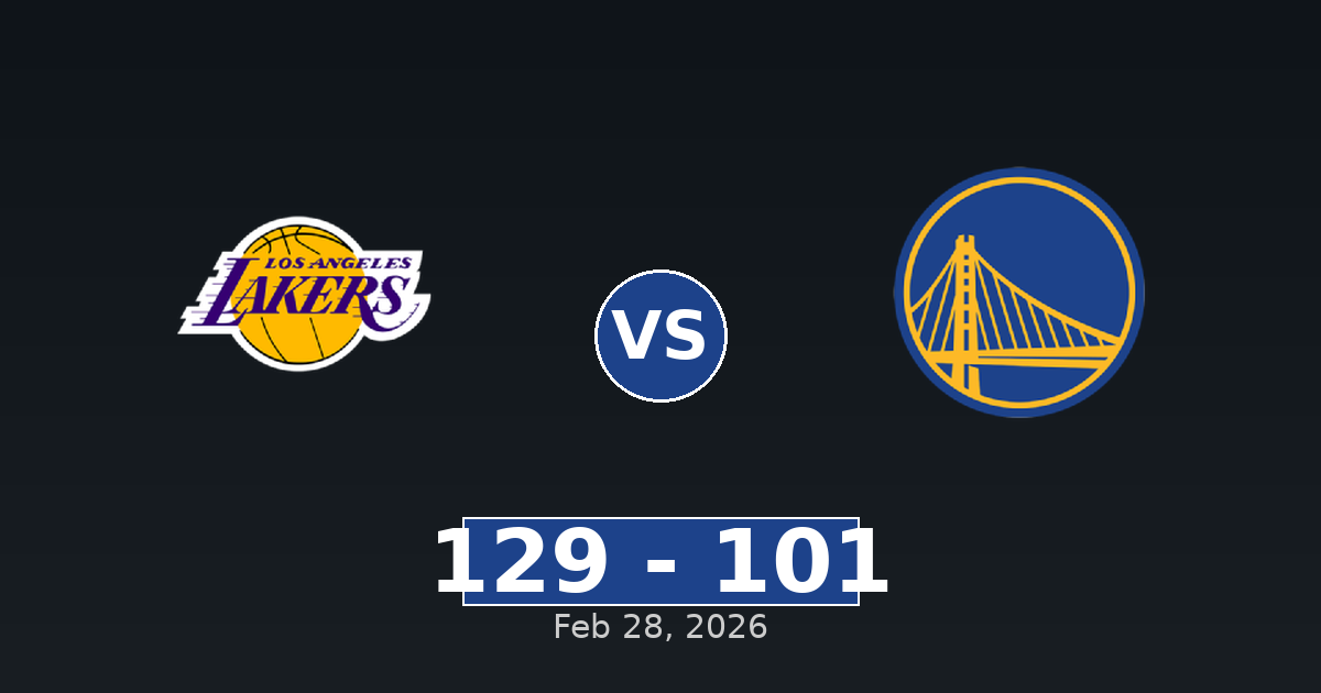 Los Angeles Lakers vs Golden State Warriors Match Player Stats