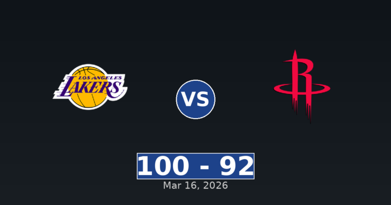 Los Angeles Lakers vs Houston Rockets Match Player Stats