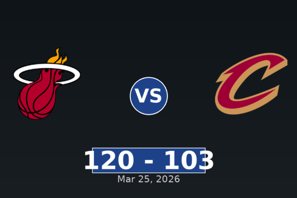 Miami Heat vs Cleveland Cavaliers Match Player Stats