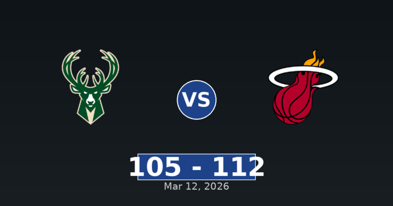 Milwaukee Bucks vs Miami Heat Match Player Stats