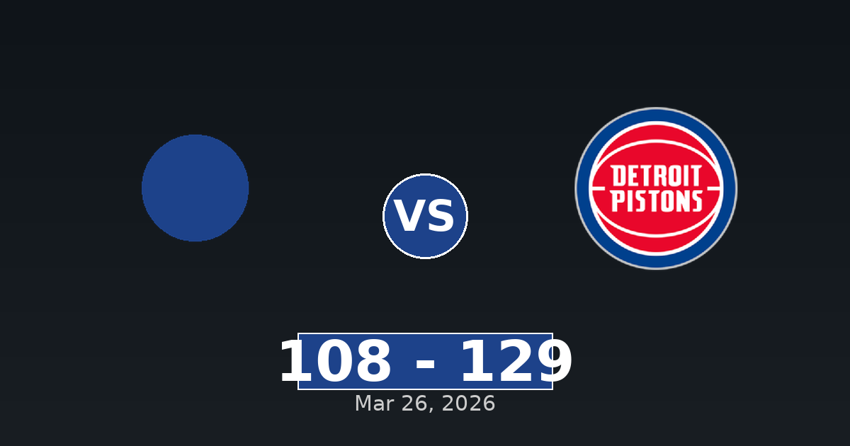 New Orleans Pelicans vs Detroit Pistons Match Player Stats