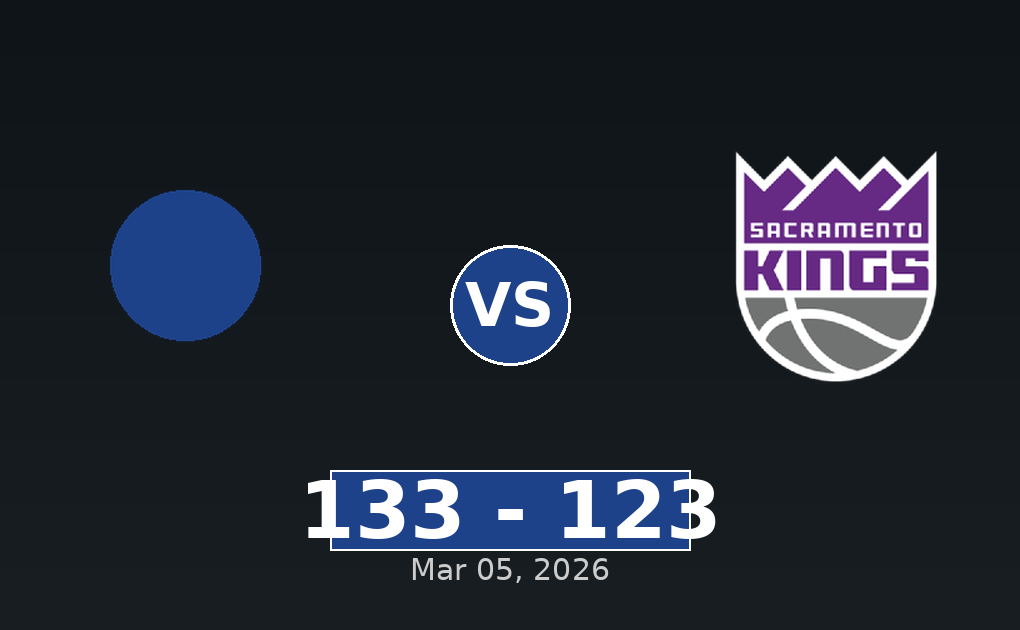 New Orleans Pelicans vs Sacramento Kings Match Player Stats