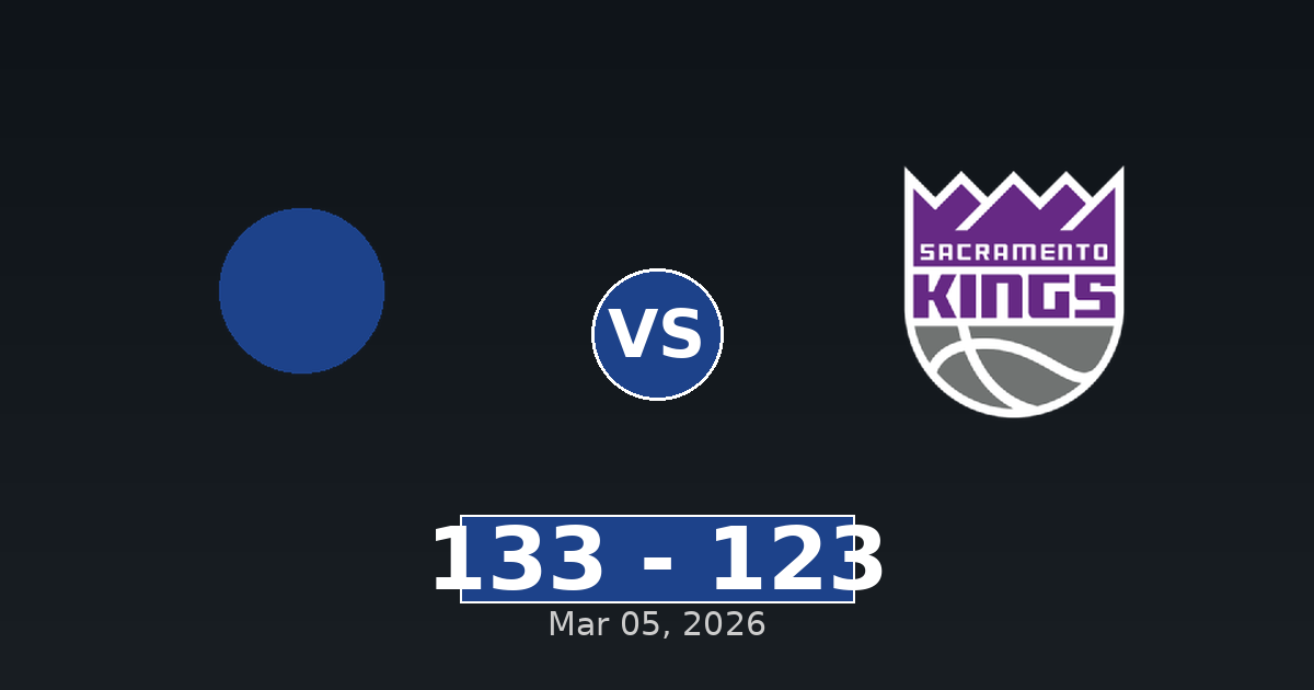 New Orleans Pelicans vs Sacramento Kings Match Player Stats