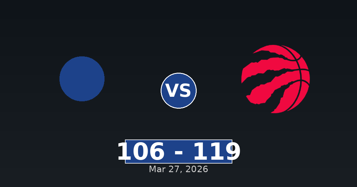 New Orleans Pelicans vs Toronto Raptors Match Player Stats