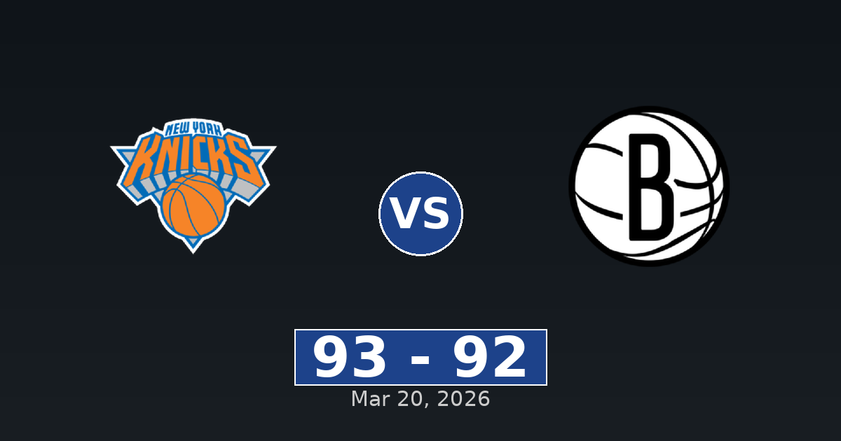 New York Knicks vs Brooklyn Nets Match Player Stats