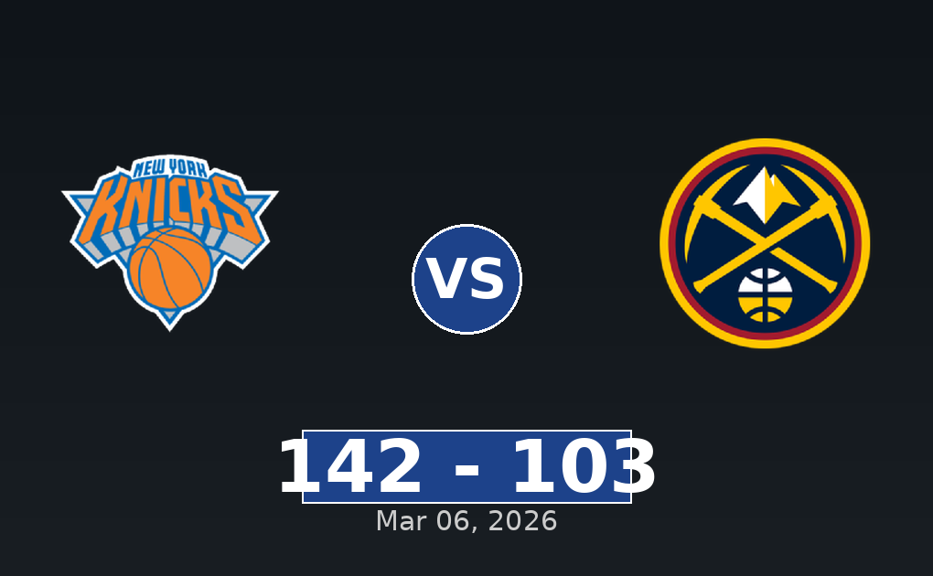 New York Knicks vs Denver Nuggets Match Player Stats