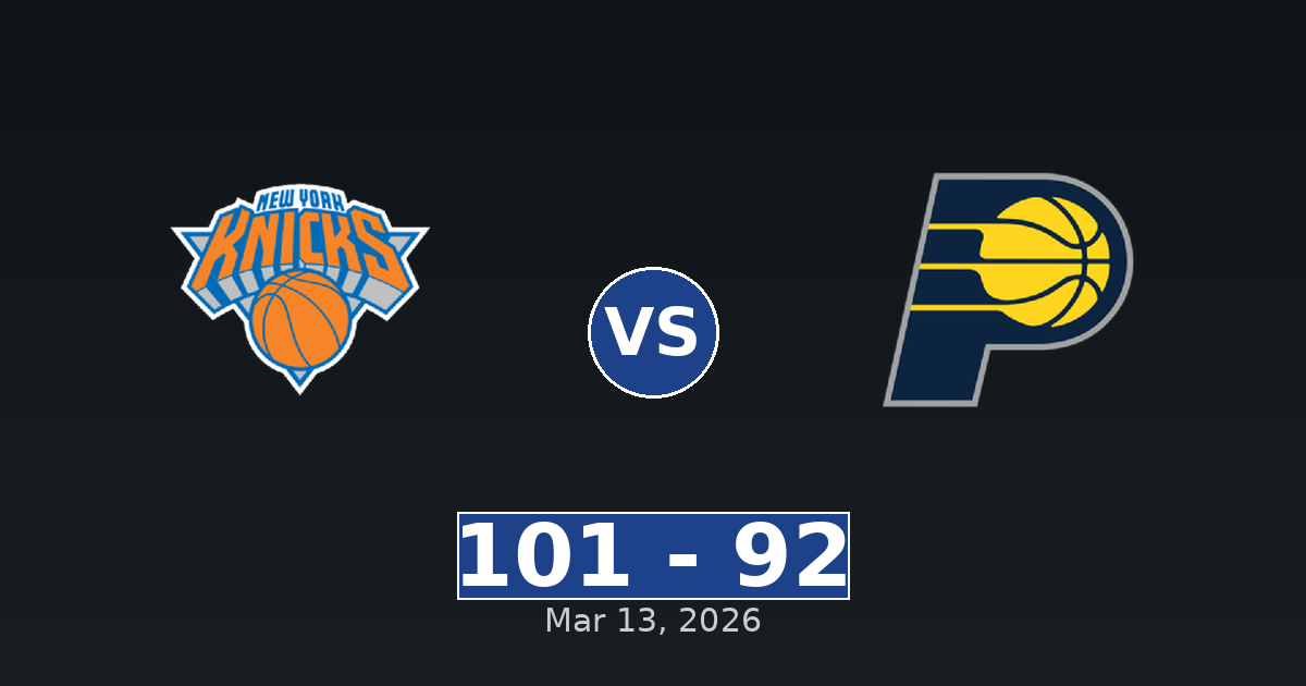 New York Knicks vs Indiana Pacers Match Player Stats