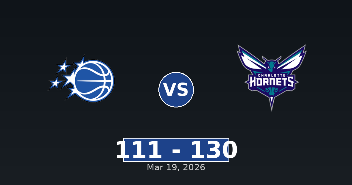 Orlando Magic vs Charlotte Hornets Match Player Stats