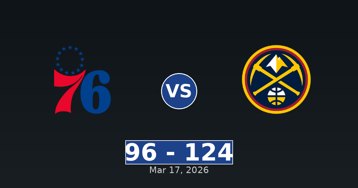 Philadelphia 76ers vs Denver Nuggets Match Player Stats