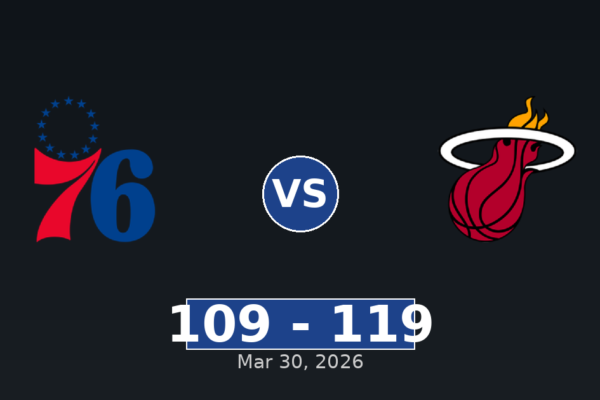Philadelphia 76ers vs Miami Heat Match Player Stats