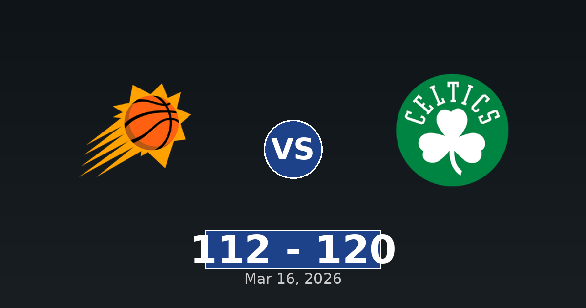 Phoenix Suns vs Boston Celtics Match Player Stats