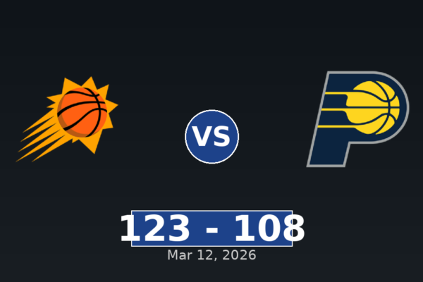 Phoenix Suns vs Indiana Pacers Match Player Stats
