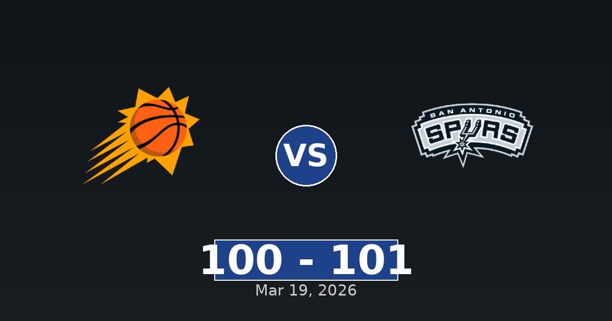 Phoenix Suns vs San Antonio Spurs Match Player Stats