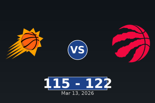Phoenix Suns vs Toronto Raptors Match Player Stats