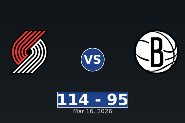 Portland Trail Blazers vs Brooklyn Nets Match Player Stats