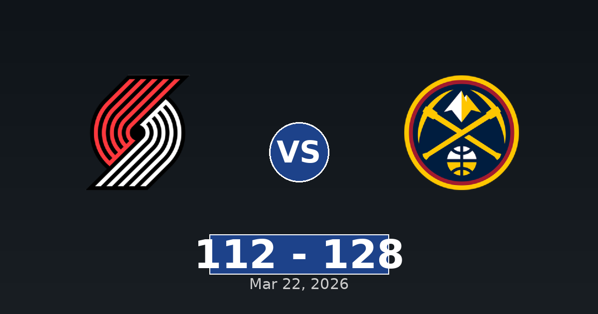 Portland Trail Blazers vs Denver Nuggets Match Player Stats