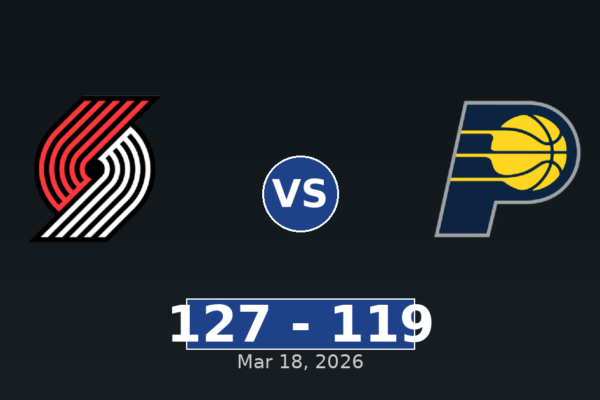 Portland Trail Blazers vs Indiana Pacers Match Player Stats