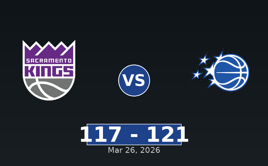 Sacramento Kings vs Orlando Magic Match Player Stats