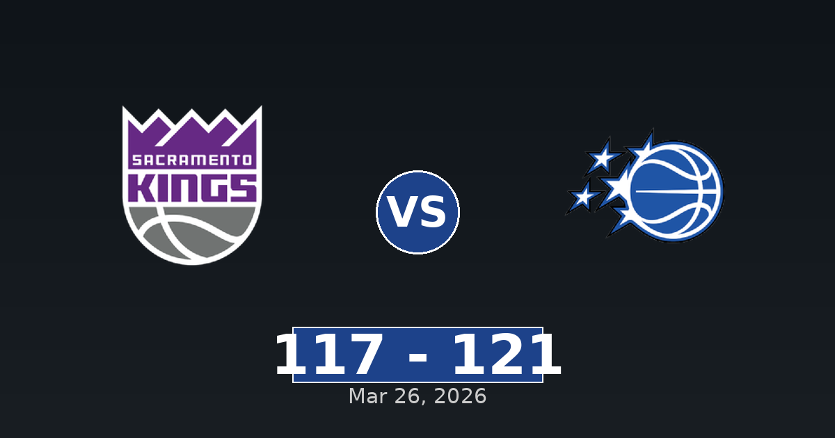 Sacramento Kings vs Orlando Magic Match Player Stats
