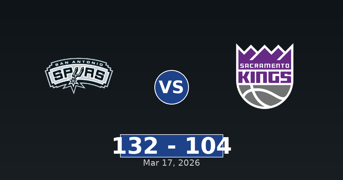 San Antonio Spurs vs Sacramento Kings Match Player Stats