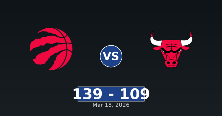Toronto Raptors vs Chicago Bulls Match Player Stats