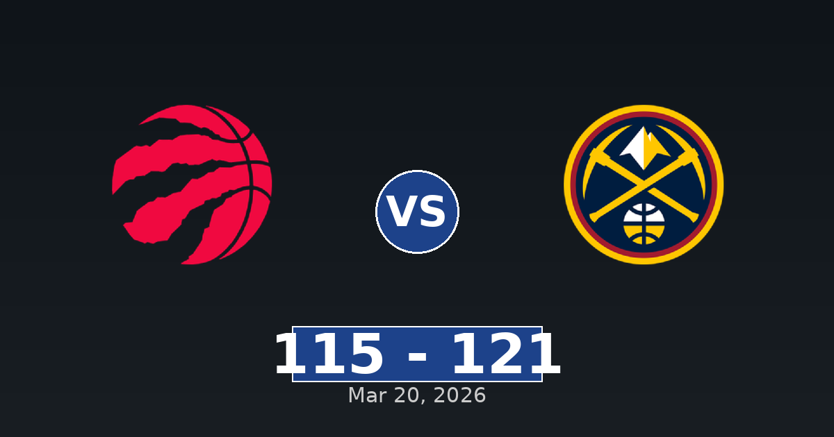 Toronto Raptors vs Denver Nuggets Match Player Stats