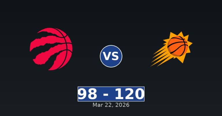 Toronto Raptors vs Phoenix Suns Match Player Stats