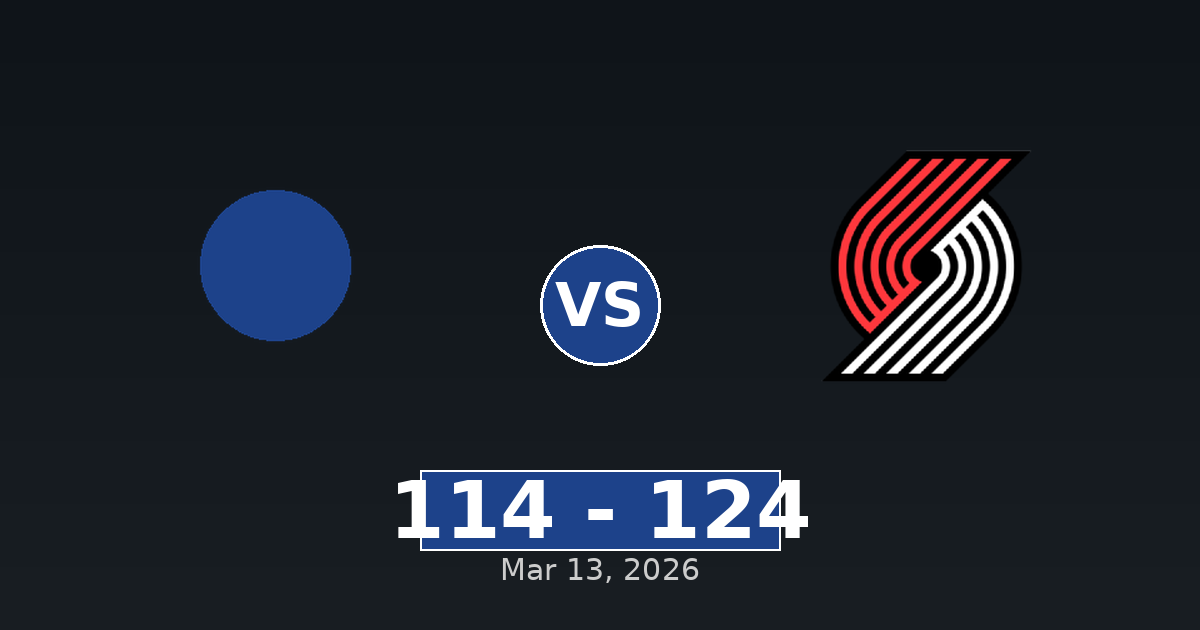 Utah Jazz vs Portland Trail Blazers Match Player Stats