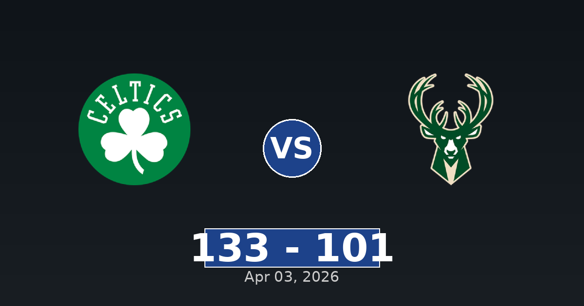 Boston Celtics vs Milwaukee Bucks Match Player Stats