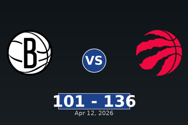 Brooklyn Nets vs Toronto Raptors Match Player Stats