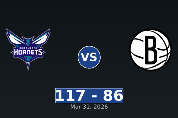 Charlotte Hornets vs Brooklyn Nets Match Player Stats