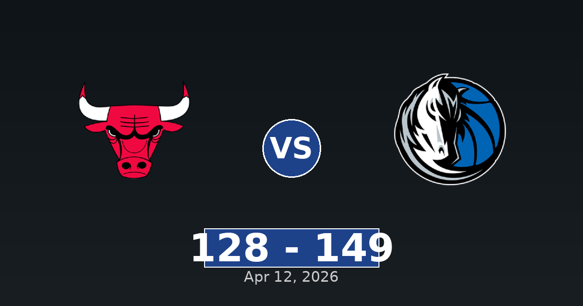 Chicago Bulls vs Dallas Mavericks Match Player Stats