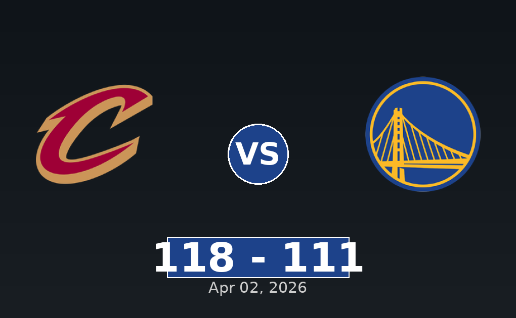 Cleveland Cavaliers vs Golden State Warriors Match Player Stats