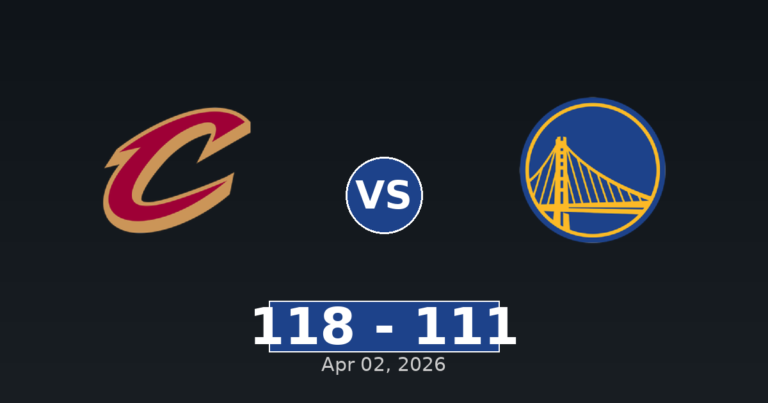 Cleveland Cavaliers vs Golden State Warriors Match Player Stats